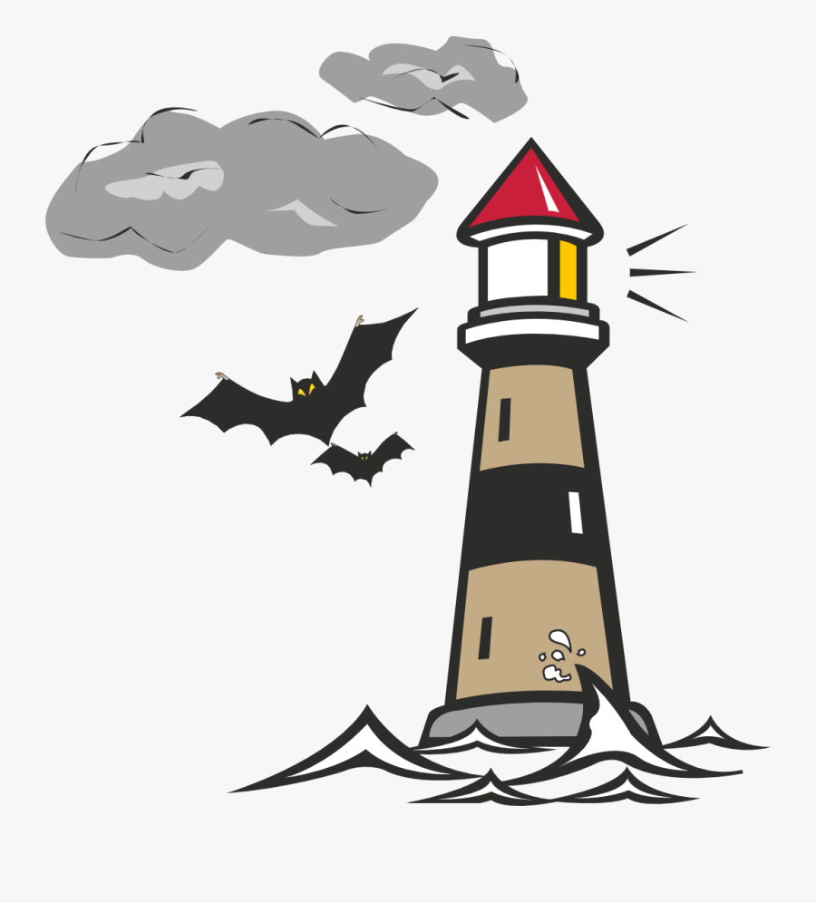 Light House Black And White, Transparent Clipart