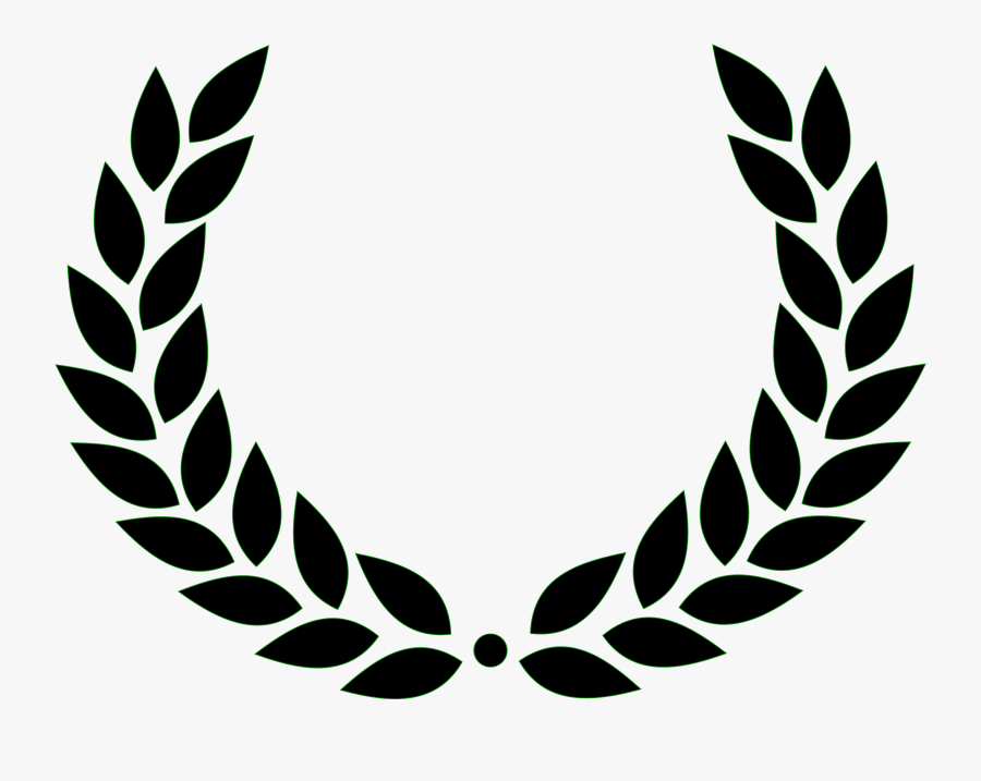 Wreath Clipart Silhouette - Laurel Wreath Clip Art, Transparent Clipart