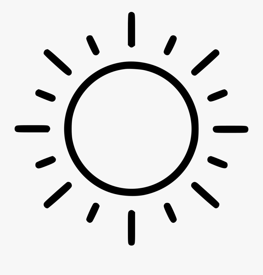 Transparent White Sun Clipart - Black And White Transparent Sun Clipart, Transparent Clipart