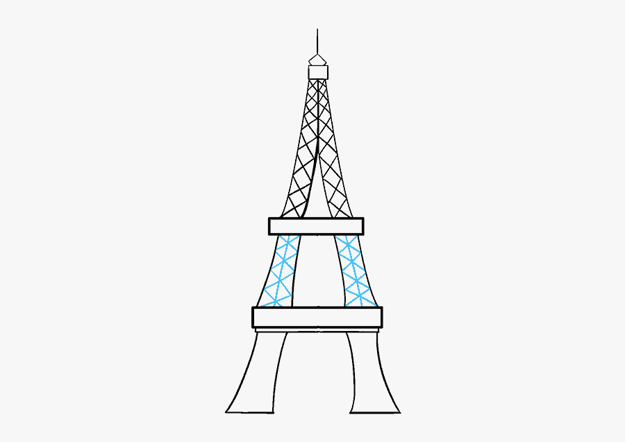 How To Draw Eiffel Tower - Easy Eiffel Tower Sketch, Transparent Clipart