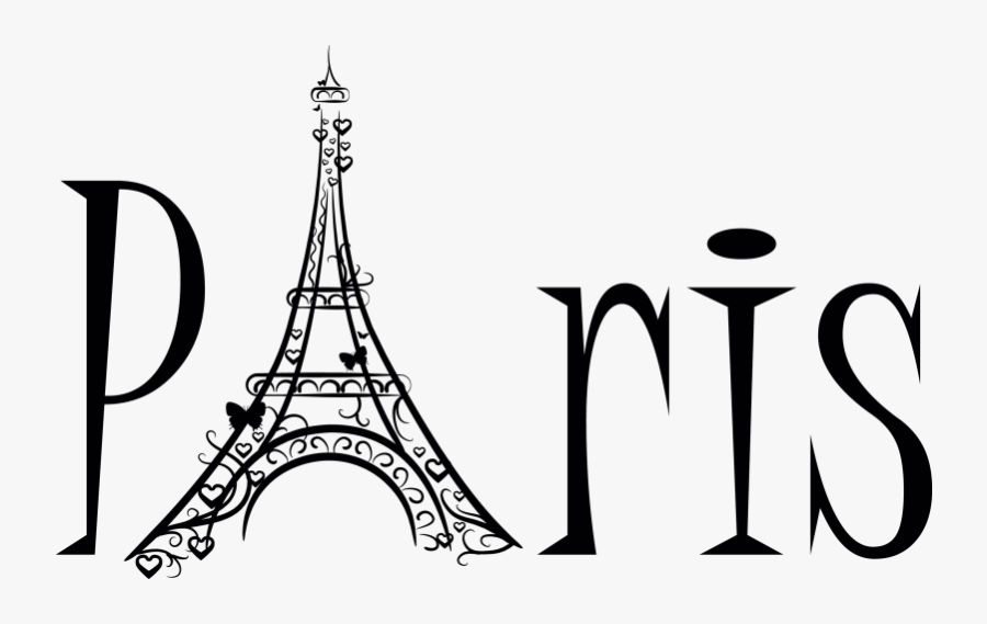 Eiffel Tower Sticker Clip - Paris Tipografia, Transparent Clipart