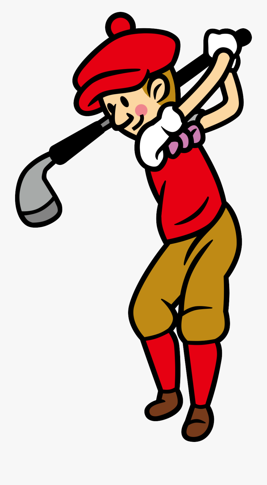 Transparent Woman Golf Clipart - Rhythm Heaven Fever Golfer, Transparent Clipart
