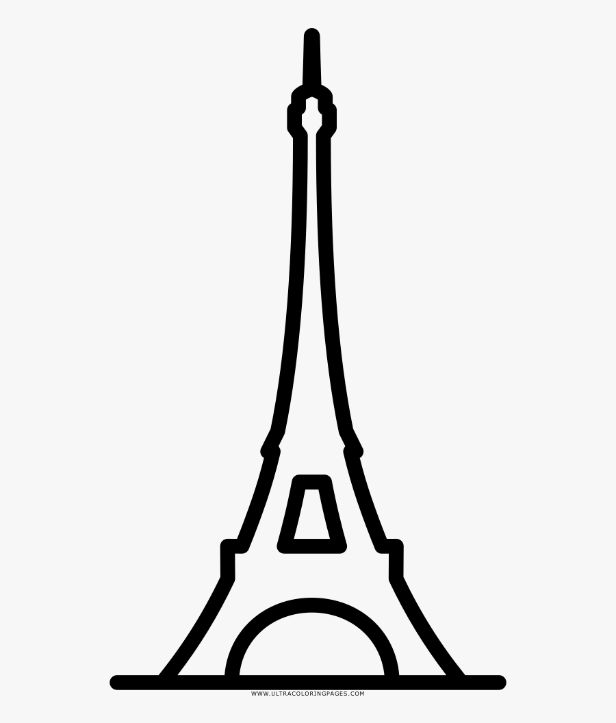 Eiffel Tower Coloring Page - Eiffel Tower Icon Png, Transparent Clipart