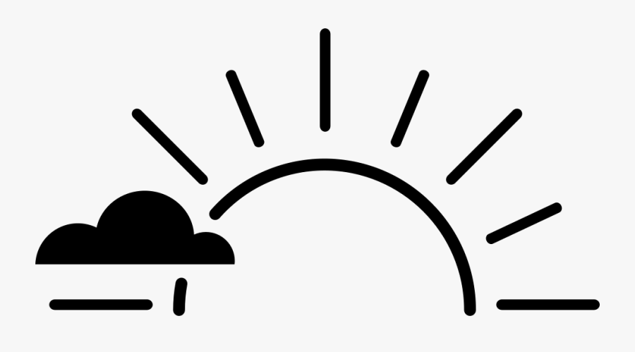 Transparent Half Sun Clipart Black And White - Black Half Sun Png, Transparent Clipart