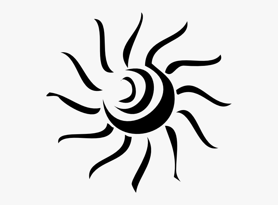 Mod Sun Rays Svg Clip Arts - Sun Vector Black And White, Transparent Clipart