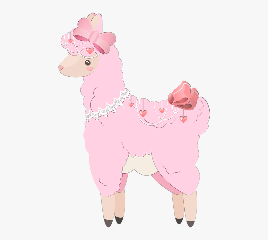 Llama Clipart Kawaii - Cartoon, Transparent Clipart