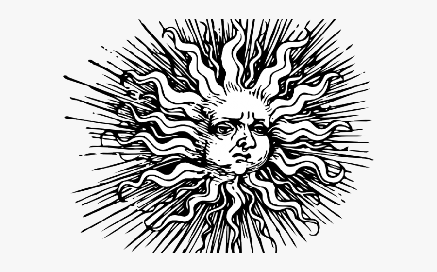 Transparent Sun Block Clipart - Old Sun Drawing, Transparent Clipart