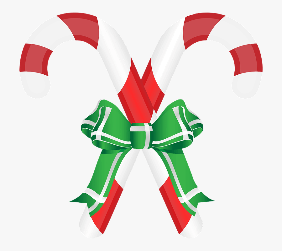 Candy Cane Free To Use Cliparts - Baston De Caramelo Navideño, Transparent Clipart