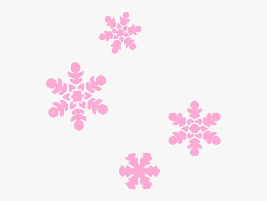 Snowflakes Light Pink Clip Art - Pink Snowflake Clipart Transparent Background, Transparent Clipart