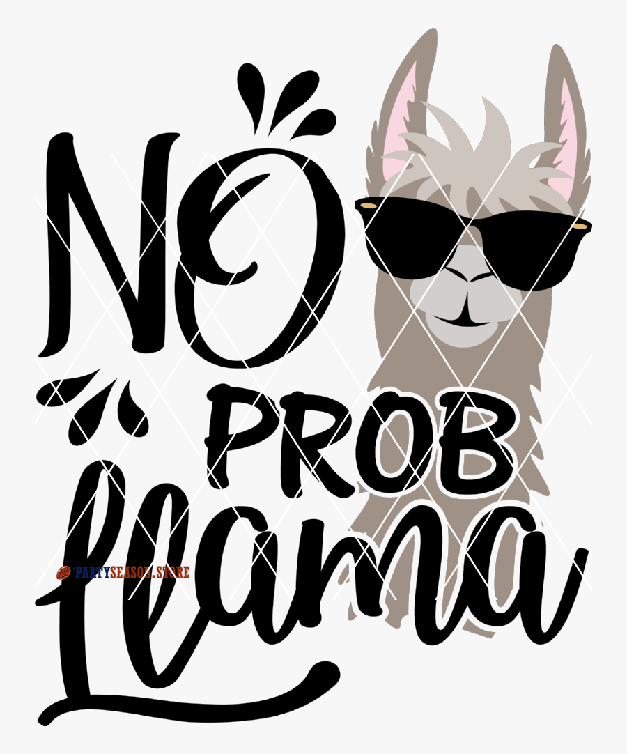 No Prob Llama Clipart, Transparent Clipart