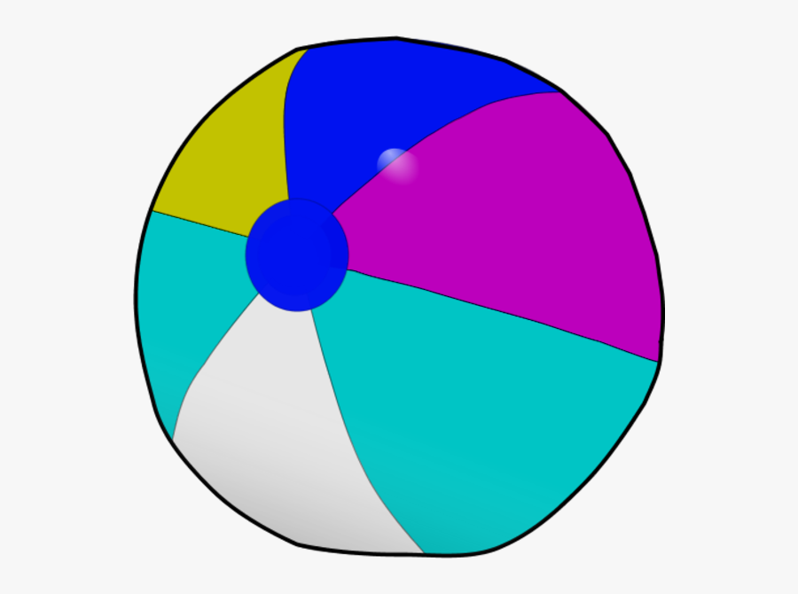Beachball Beach Ball Clipart 2 - كره ملونه, Transparent Clipart