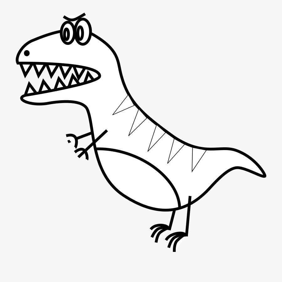Llama Clipart Simple - Easy Tyrannosaurus Rex Cartoon, Transparent Clipart