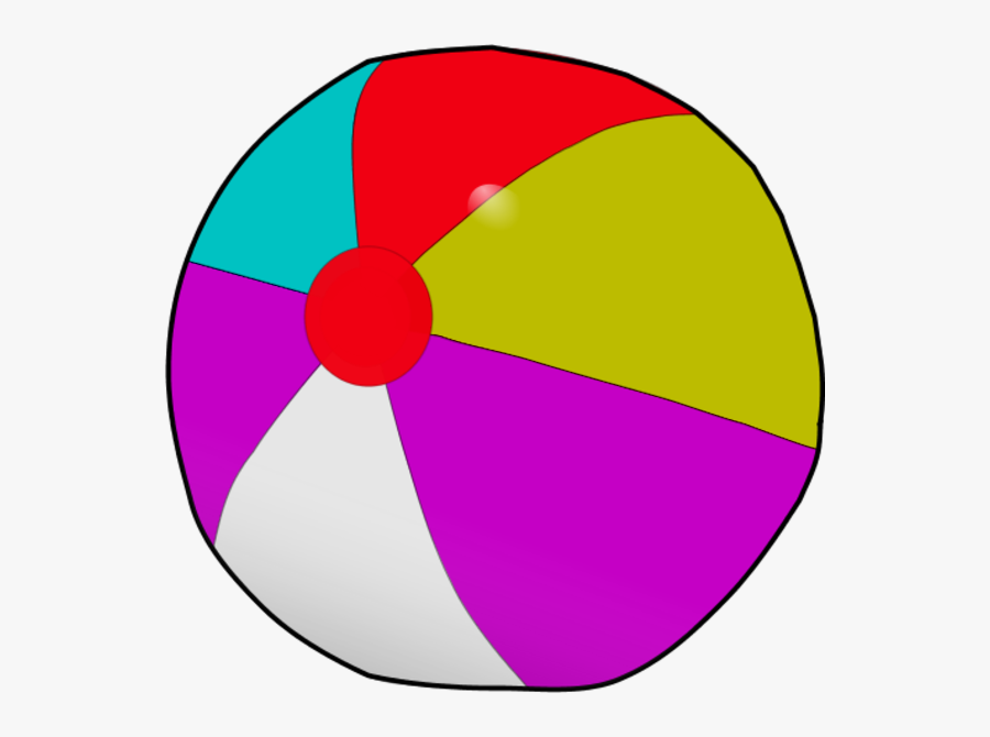 Beach Ball Vector Clip Art - كوره ملونه, Transparent Clipart