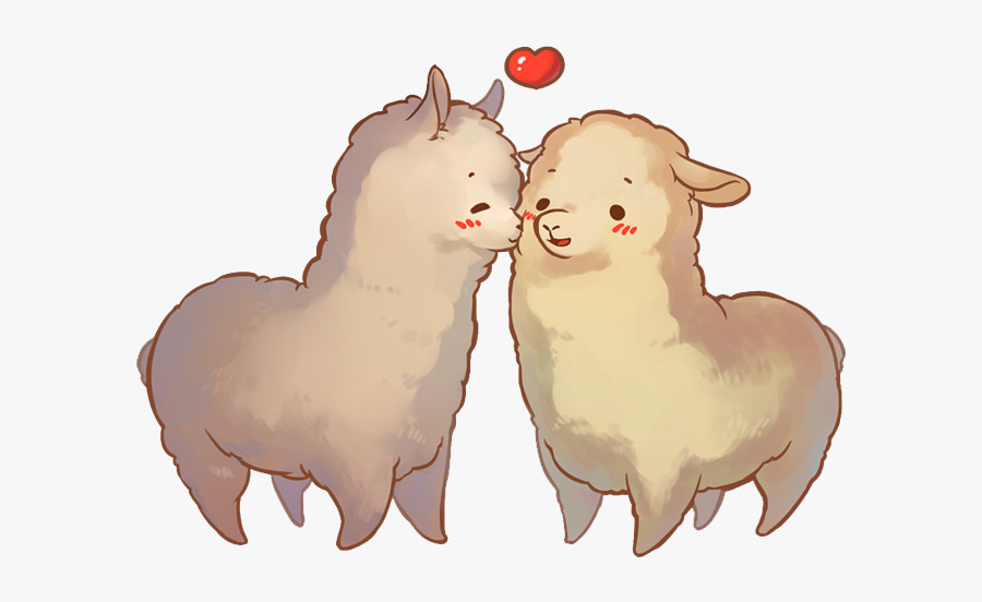 Happy Valentines Day Alpaca, Transparent Clipart