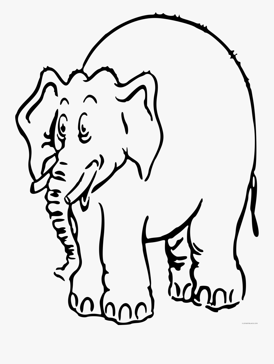 Clip Art Free Library African Bush Elephant Clip - Slona Omalovánka Ke Stažení, Transparent Clipart