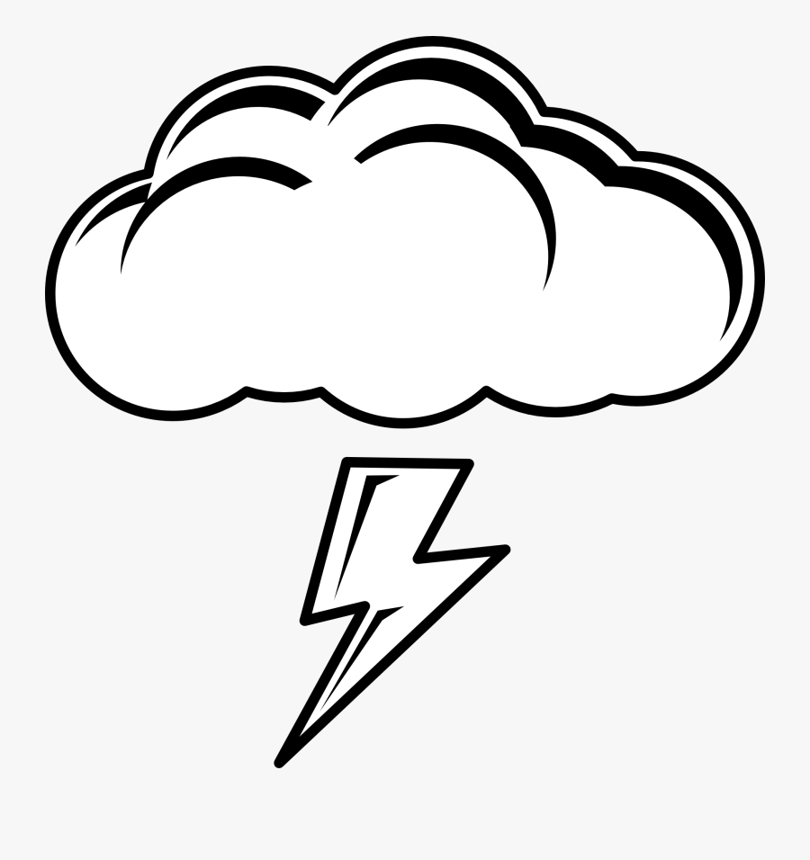 Storm Cloud Clipart Black And White Vector Royalty - Partly Cloudy Clipart Black And White, Transparent Clipart
