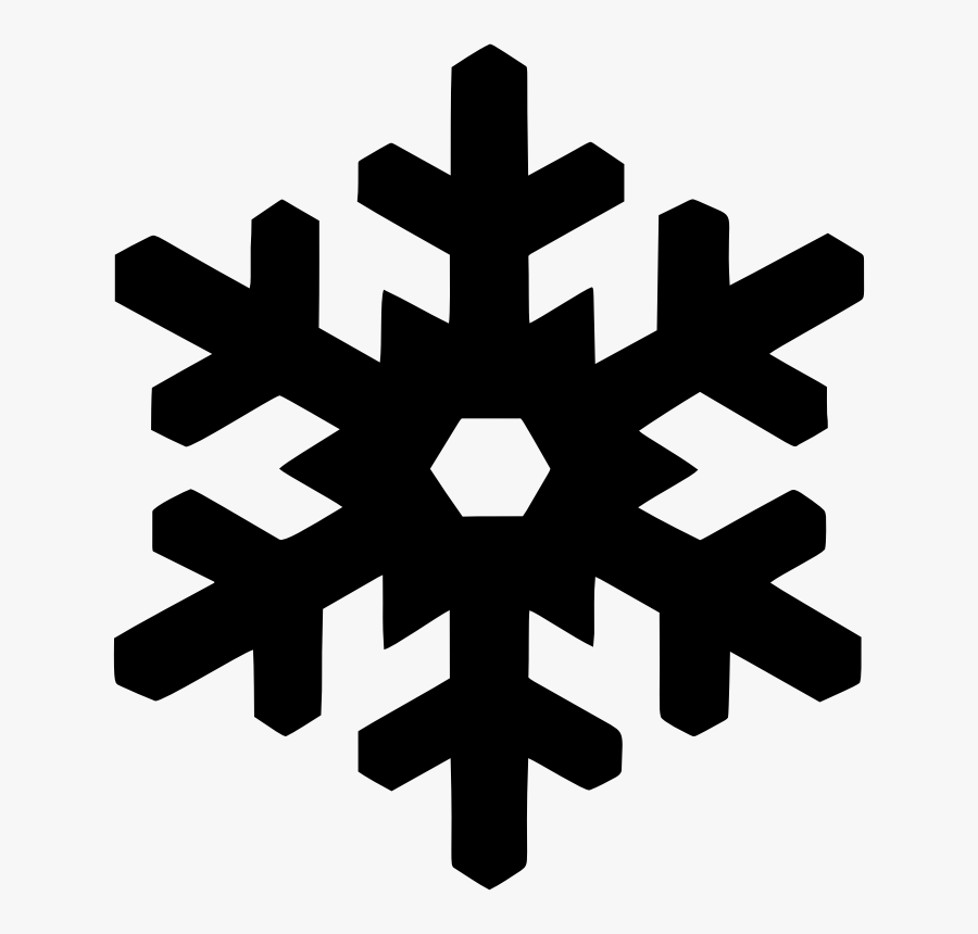 Snowflake Clipart Image - Snow Black And White Vector, Transparent Clipart