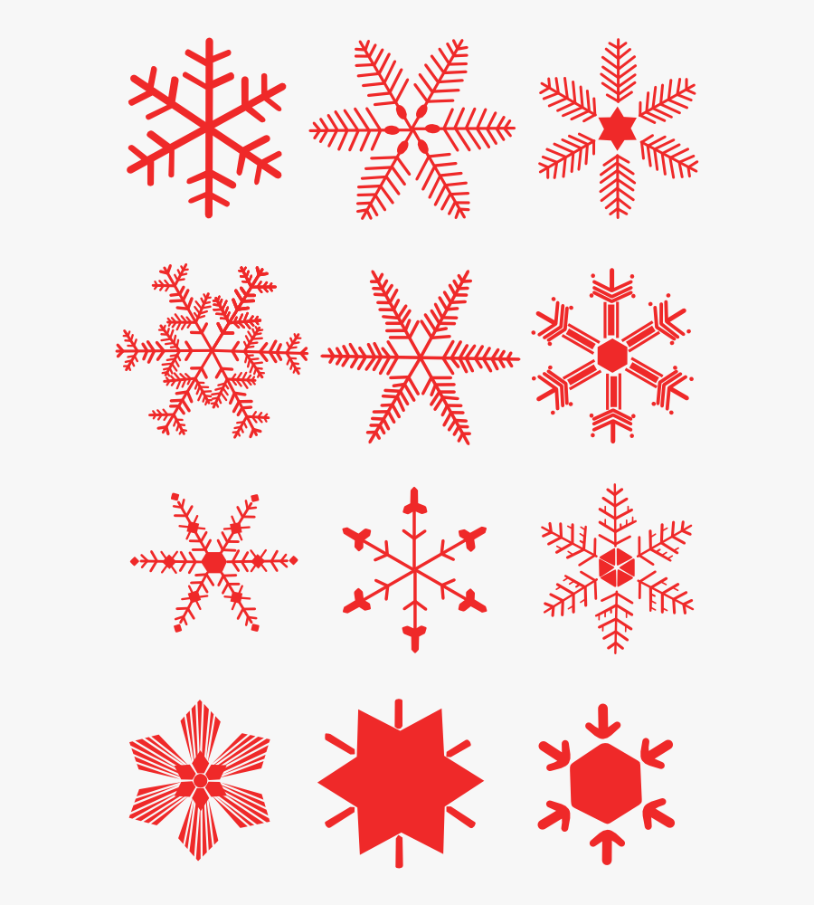 Red Snowflake Cliparts - Red Snowflake Clipart Free Snowflake Transparent Background, Transparent Clipart