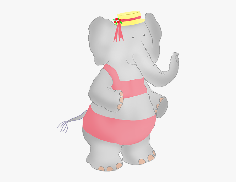 Summer Elephant Clip Art - Cartoon, Transparent Clipart