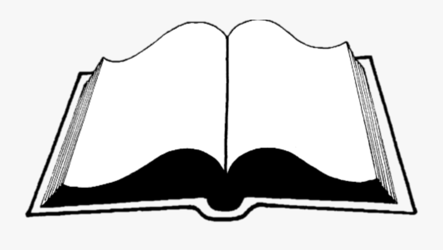 Open Books Clip Art Openclipart Black And White Illustration - Book Clipart Black And White Png, Transparent Clipart