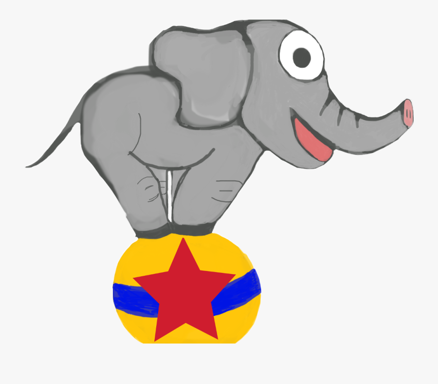 Circus Sticker Elephant Freetoedit - Cartoon, Transparent Clipart