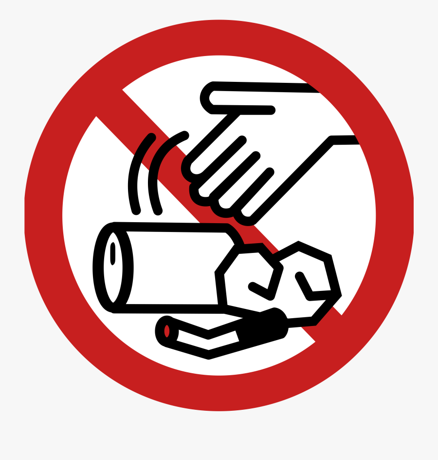 No Littering Sign Big - Don T Throw Rubbish On The Floor, Transparent Clipart