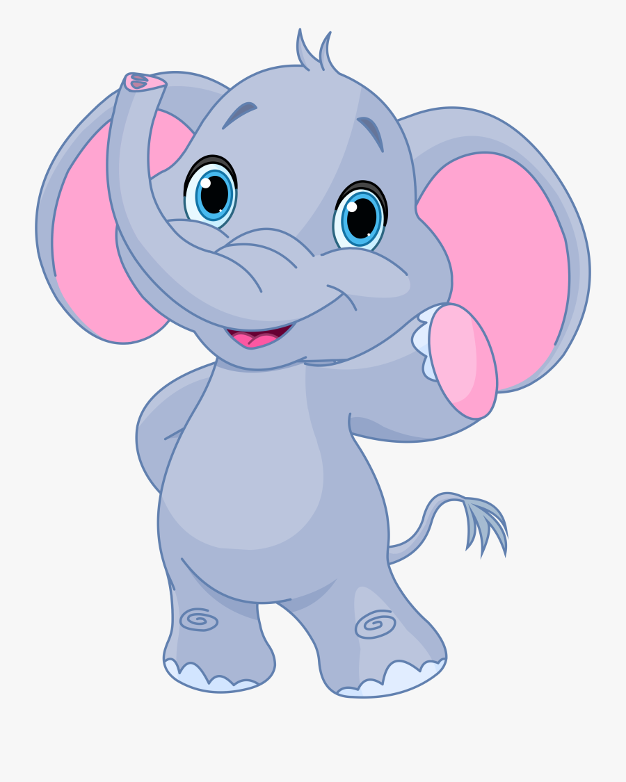 Baby Elephant White Elephant Clip Art Hostted - Cartoon Super Elephant, Transparent Clipart