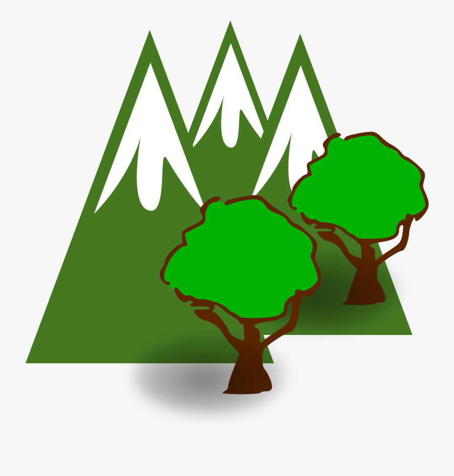 Clipart - Forested Mountains - Forested Mountains Clipart, Transparent Clipart