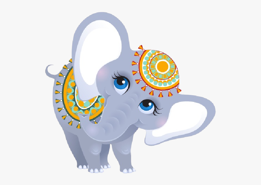 Funny Female Circus Elephants - Indian Elephant Clipart Png, Transparent Clipart