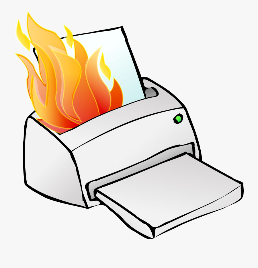 Fire Clipart Clip Art - Printer Clip Art, Transparent Clipart