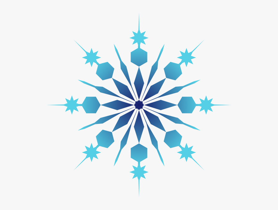 Snowflake Clipart Blue - Transparent Background Snowflake Clip Art, Transparent Clipart