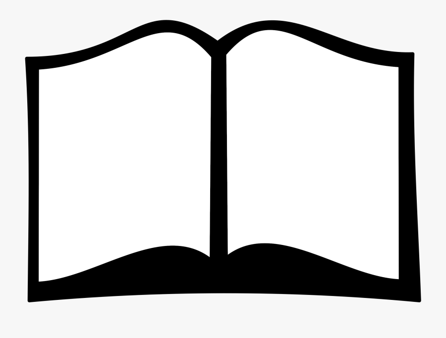 Clip Art Open Books Vector - Silhouette Of Book, Transparent Clipart