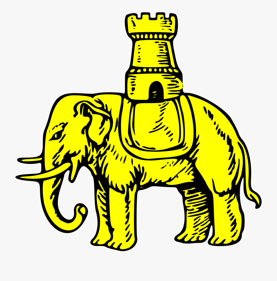 Free Vector Elephant And Castle Clip Art - Elephant And Castle Drawing, Transparent Clipart