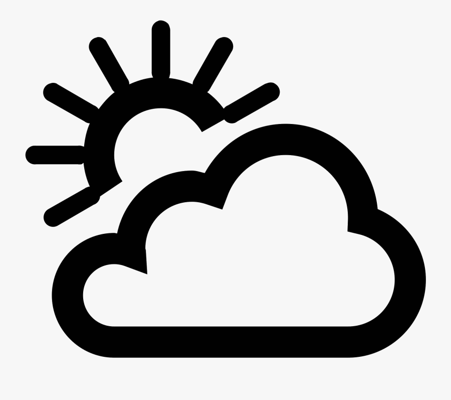 This Is A Picture Of A Cloud With A Sun Coming - Weather Icon Png, Transparent Clipart