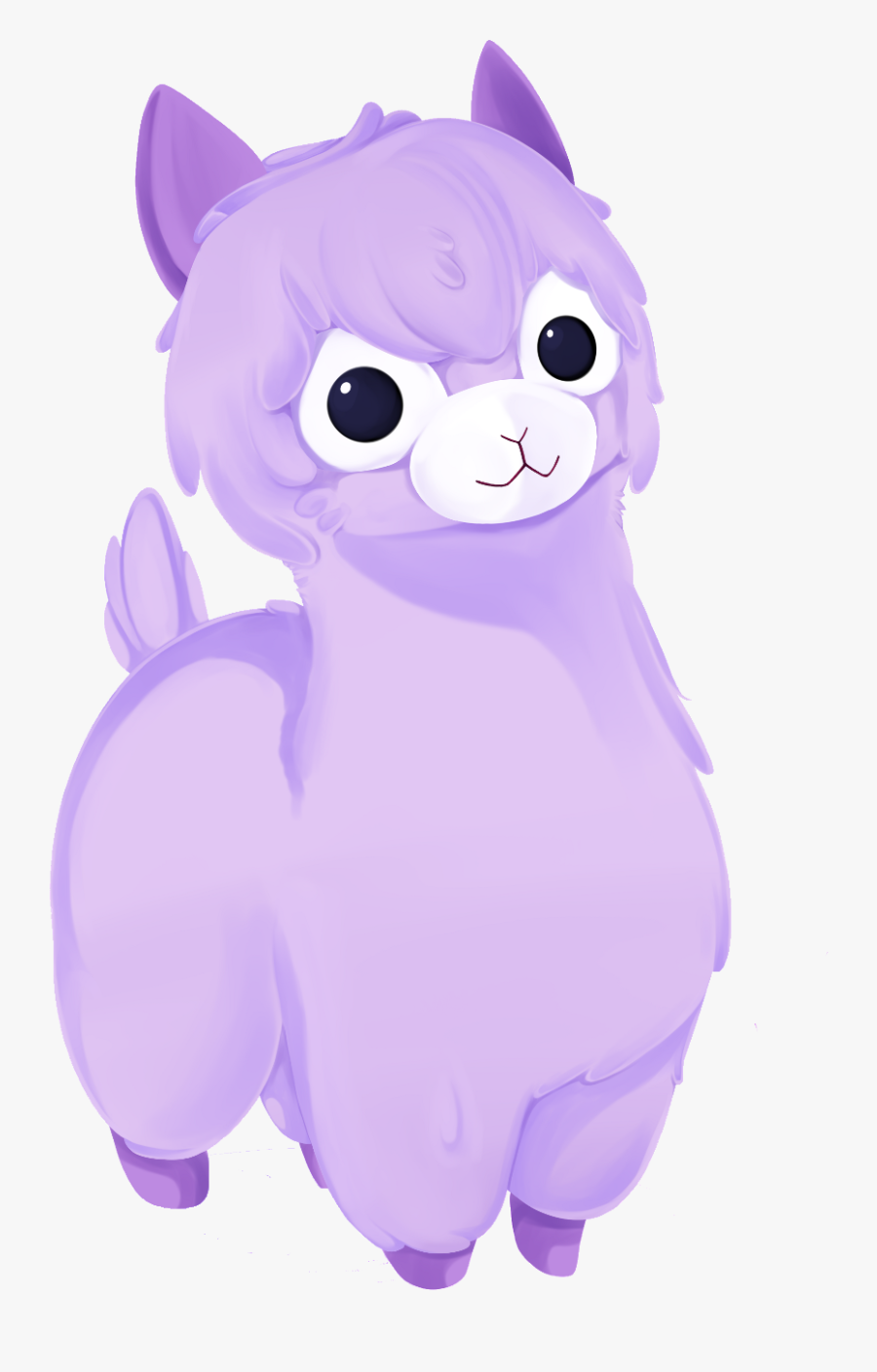 Purple Cat Cliparts - Kawaii Llama, Transparent Clipart