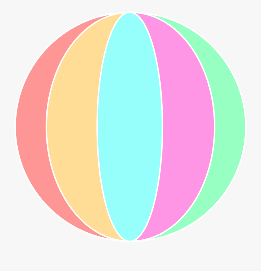 Beach Ball, Transparent Clipart