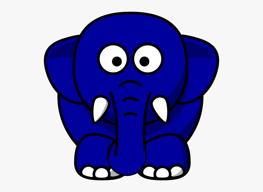 Kansas Blue Elephant Clip Art At Clker - Pink Elephant Clipart, Transparent Clipart