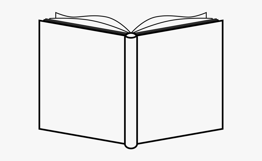 Open Clipart Book - Open Book Cover Outline, Transparent Clipart