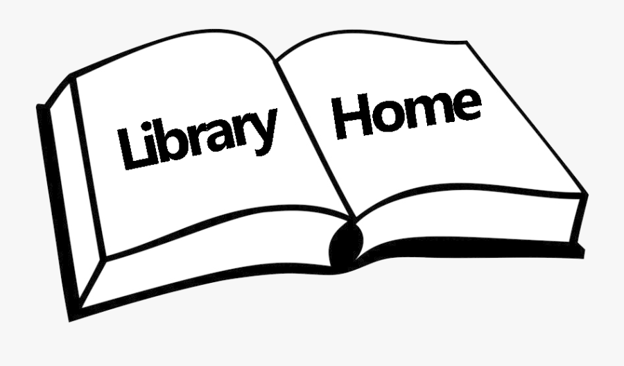 A White Book With Black Outlining Of An Open Book Containing - Library Black And White, Transparent Clipart