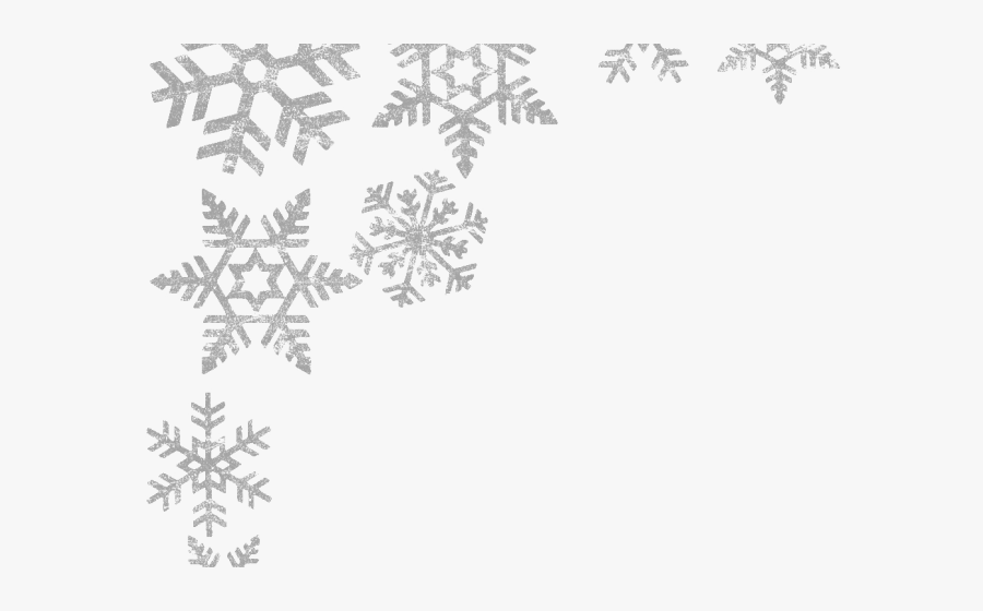 Snowflakes Clipart - Transparent Background Snowflake Border, Transparent Clipart
