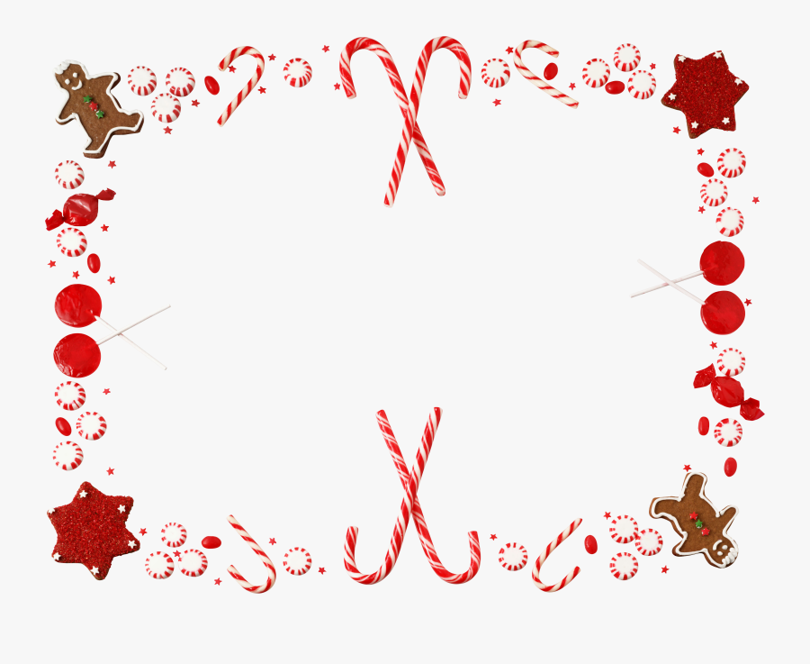 Cliparts Border Candy Cane - Christmas Candy Cane Border, Transparent Clipart