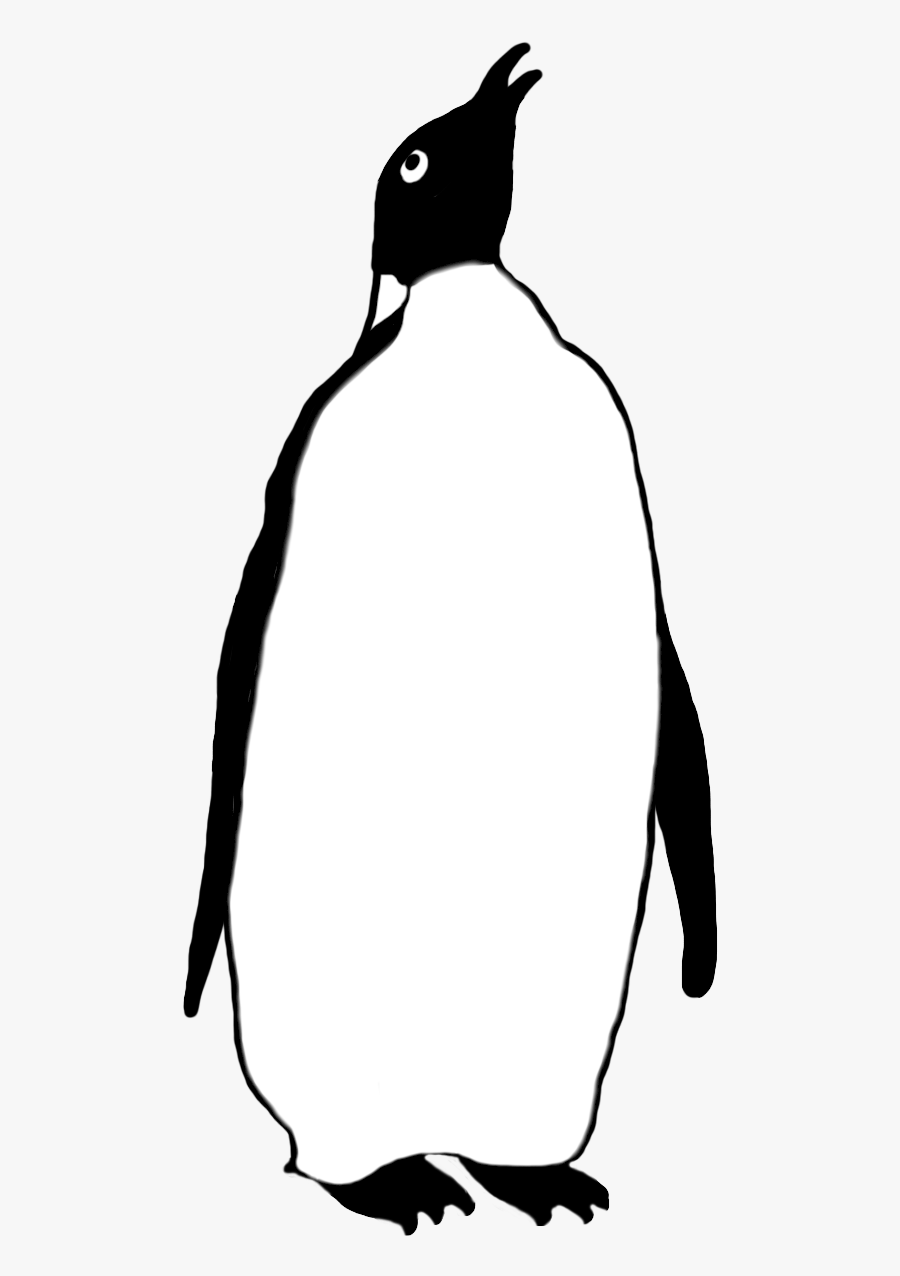 Emperor Penguin Drawing - Penguin Drawing Black And White, Transparent Clipart