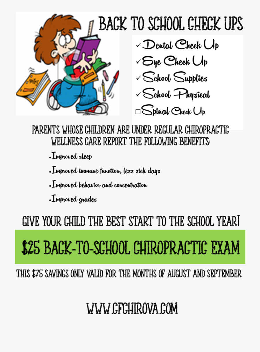 Back To School Special Png - Back To School Chiropractic Special, Transparent Clipart