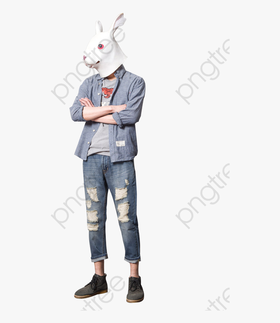 With Sheep Head Mask Models - Rabbit, Transparent Clipart