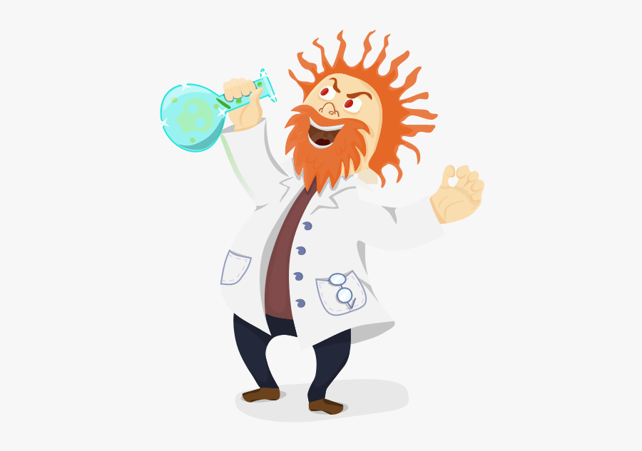 Free Mad Scientist Clip Art - Png Mad Scientist, Transparent Clipart
