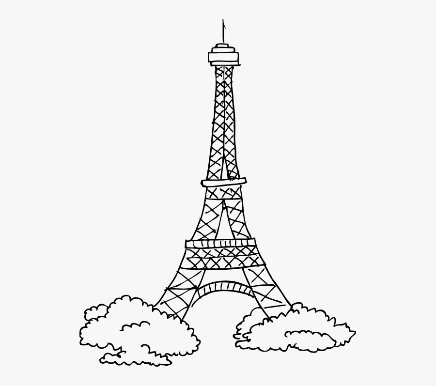 Eiffel Tower Outline Png, Transparent Clipart
