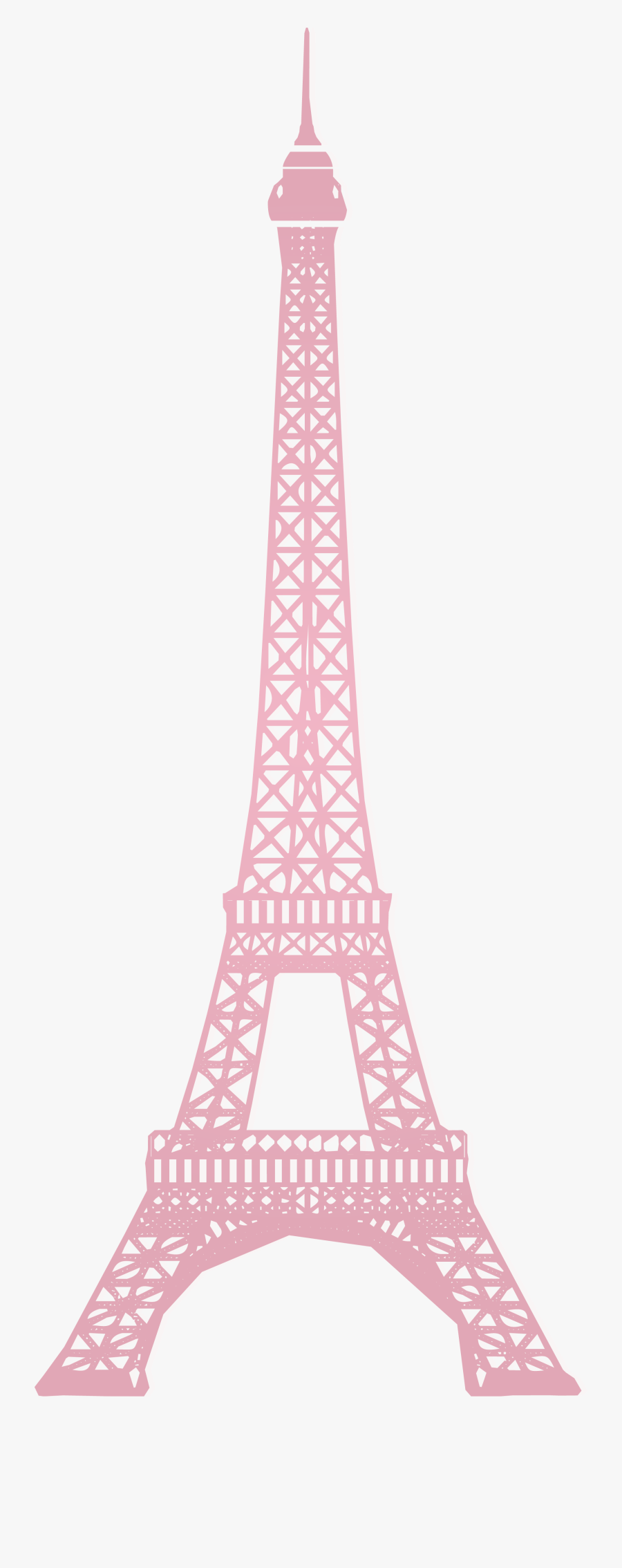 Eiffel Tower Monument Wall Decal - Pink Eiffel Tower, Transparent Clipart