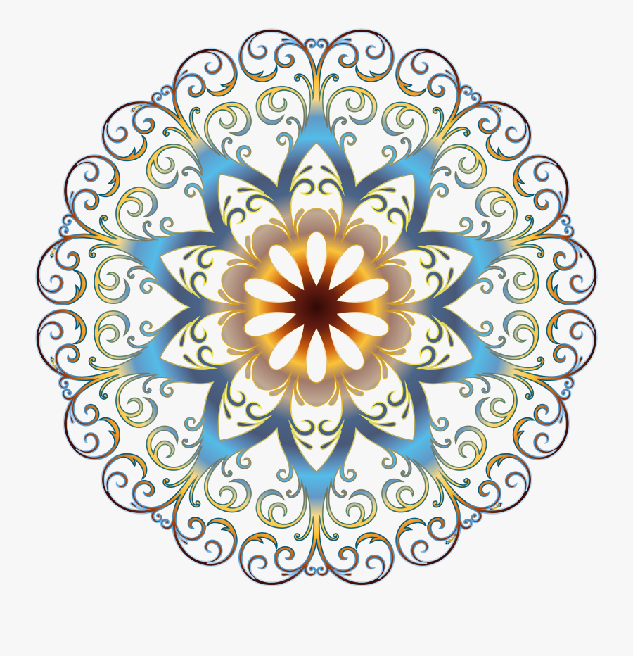 Prismatic Flourish Snowflake 2 No Background Clipart - Portable Network Graphics, Transparent Clipart
