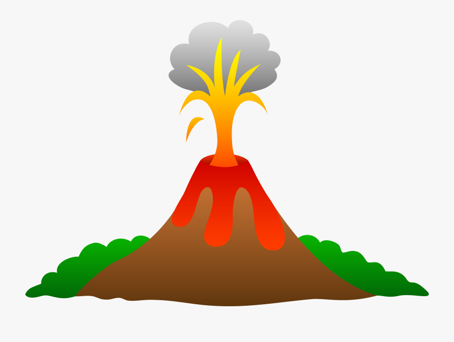 Volcano Erupting With Lava Free Clip Art - Volcano Clipart, Transparent Clipart