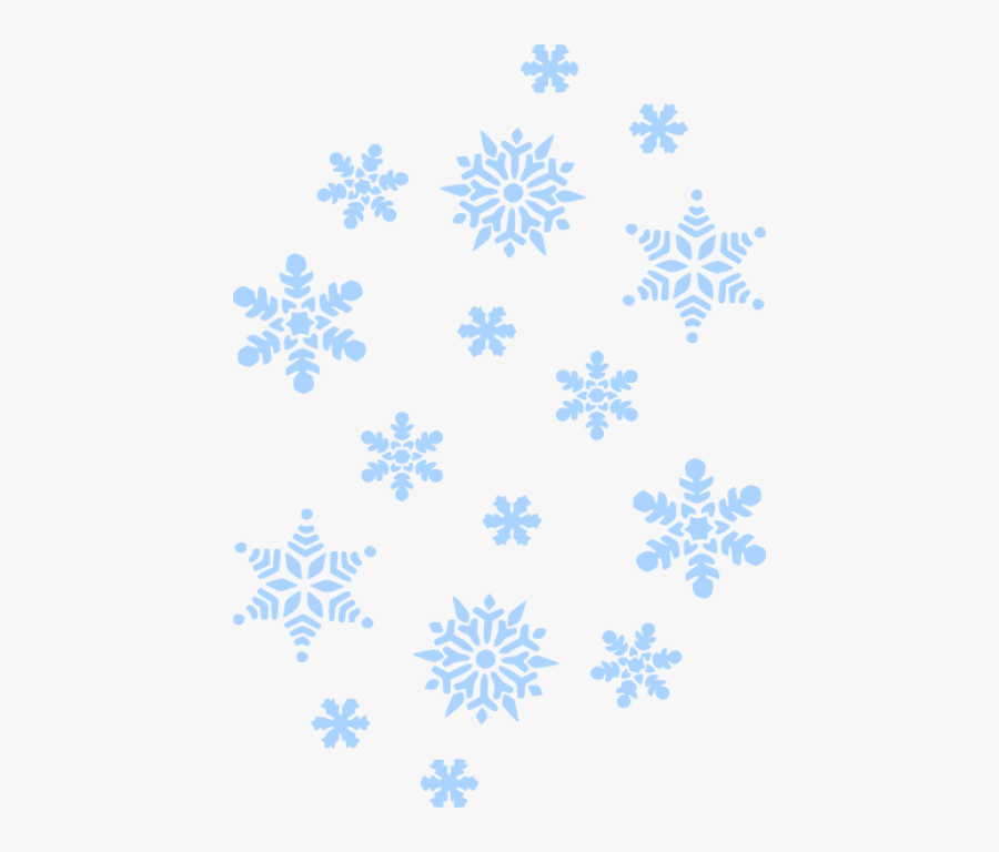 Free Png Download Blue Snowflakes Falling Png Images - White Snowflakes Black Background, Transparent Clipart